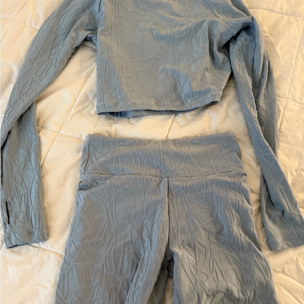 Blue Textured Women's Top